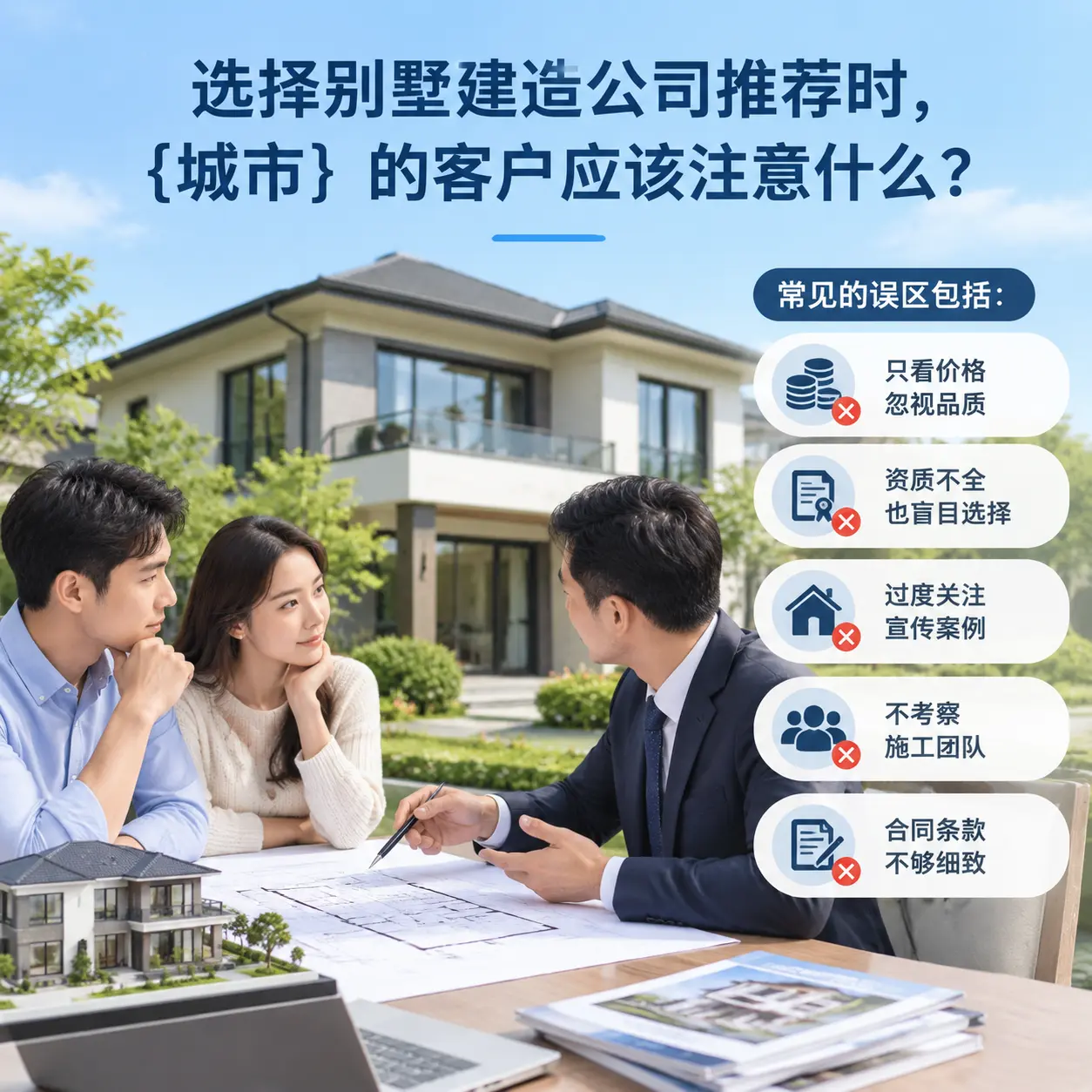 选择别墅建造公司推荐时，施秉 的客户应该注意什么？